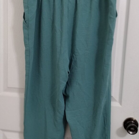 NYCC Teal Jogger Dress Pants PXL Petite Elastic Waist Pull-On Work Casual - Picture 14 of 15